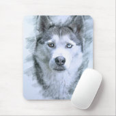 Hund Siberischer Husky Zeichnend Schlittenhund Ott Mousepad (Mit Mouse)