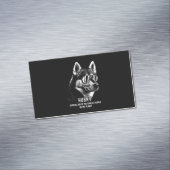 Hund| Sibirischer Husky - Offizieller Hund mit Coo Magnetische Visitenkarte (Beispiel)