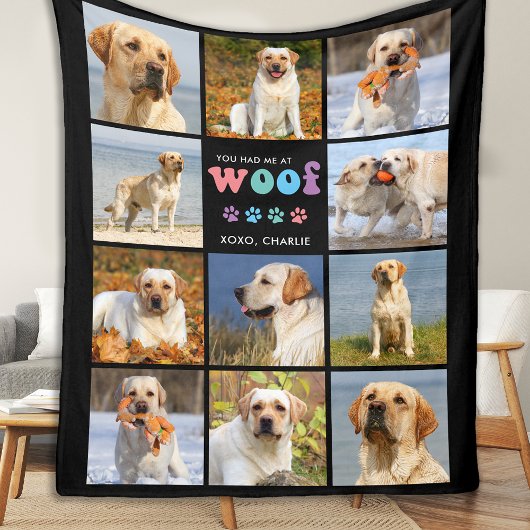 Hund Sie hatten mich bei WOOF Custom 11 Foto Colla Fleecedecke