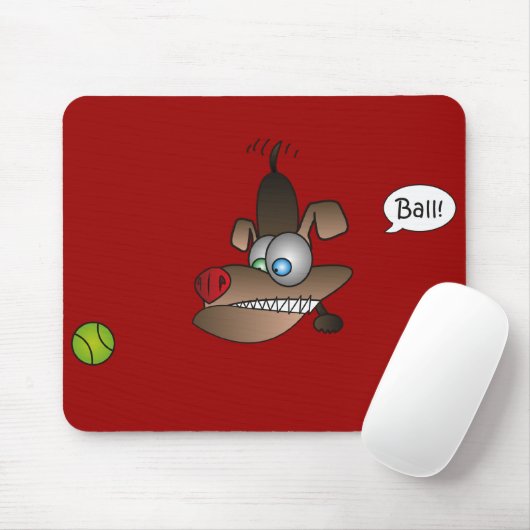 Hund sieht Ball Mousepad (Mit Mouse)
