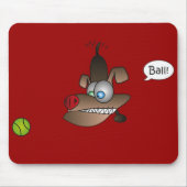 Hund sieht Ball Mousepad (Vorne)