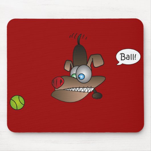 Hund sieht Ball Mousepad (Vorne)