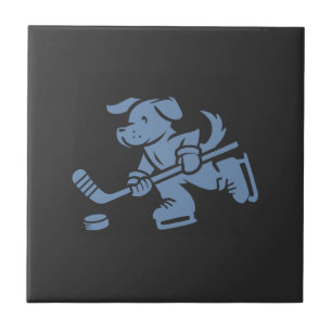 Hund-Silhouette Golden Retriever Labrador Hockey Fliese
