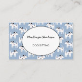 Hund Sitting Jack Russell Terrier Blue Visitenkarte (Vorderseite)