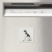 Hund sitzend mit einem Tiara auf dem Kopf Magnet (In Situ (Geschirrspüler))