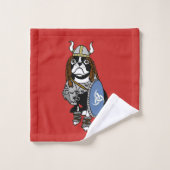 Hund Skandinavier-Kriegers-Bostons Terrier Badhandtuch Set (Waschlappen)