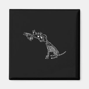Hund Skeleton Hand Boop Halloween Welpen Hund Love Magnet