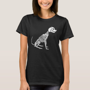 Hund-Skelett Halloween Haustier Horror Welpe Knoch T-Shirt