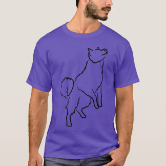 Hund Skizze Mädchen Freundin T-Shirt