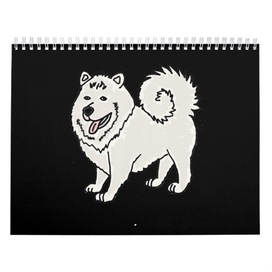Hund | Smilenows Funny Samoyed Husky Cartoon Kalender (Titelbild)