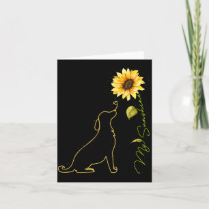 Hund Sonnenblume Süße Hund Tees Sonnenschein Hund  Karte