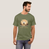 Hund Sonnenuntergangsjäger T-Shirt (Vorne ganz)