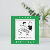 Hund spielen eines Computerspiels-Cartoon Karte (Stehend Vorderseite)