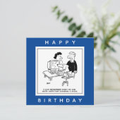 Hund spielen eines Computerspiels-Cartoon Karte (Stehend Vorderseite)