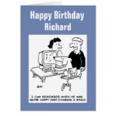 Hund spielt an einem Computer (Vorne)