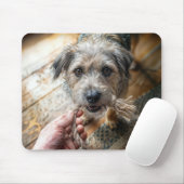 Hund spielt mit Seil Mousepad (Mit Mouse)
