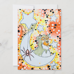 Hund & Spinne Halloween Karte