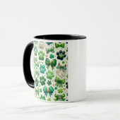 Hund St Patrick's Day Tasse, Hunde Paw Tasse, Hund Tasse (Vorderseite Links)