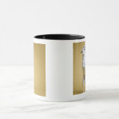 Hund stehend auf Hinterbeinen Tasse (Zentrum)