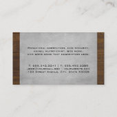 Hund Stehend und Warnhinweis Visitenkarte (Rückseite)