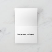 Hund stiehlt Kerzenlicht Feiertagskarte (Innenseite)