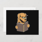 Hund studieren postkarte (Vorne/Hinten)