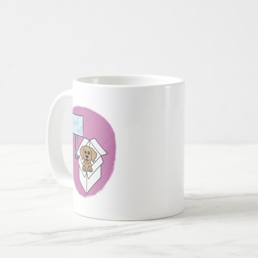 Hund sucht Zuhause Kaffeetasse (Vorderseite Links)