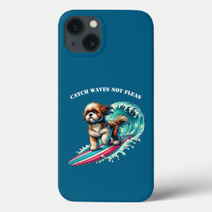 Hund surft auf einem Surfbrett und reitet auf eine Case-Mate iPhone Hülle