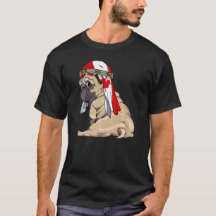 Hund süßer Mops Retro Kanada-Flagge Stolz T-Shirt