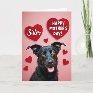 Hund Süßer Muttertag Herz Karte