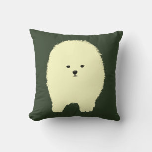 Hund, süßer Pomeranian, flauschiges Haustier Zeich Kissen