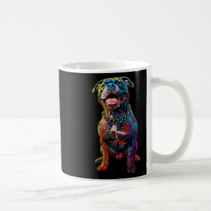 Hund Tattoos Pitbuli Tattoooed farbenfrohe tattooi Kaffeetasse