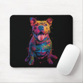 Hund Tattoos Pitbuli Tattoooed farbenfrohe tattooi Mousepad (Mit Mouse)
