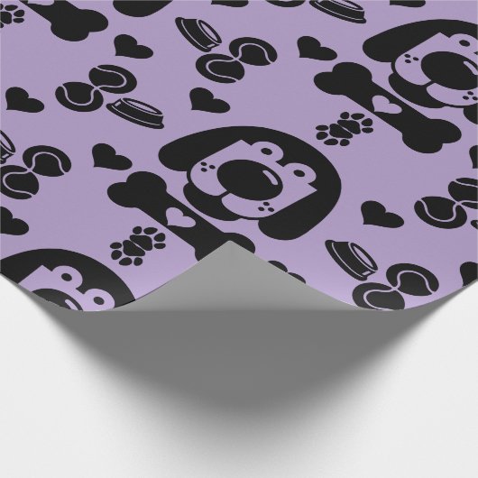 Hund Themed Geschenk Geschenkpapier (Ecke)