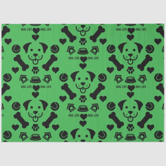 Hund Themed Geschenk Seidenpapier (Vorderseite)