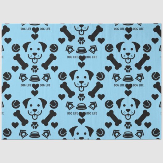 Hund Themed Geschenk Seidenpapier (Vorderseite)