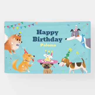 Hund Themed Happy Birthday Banner