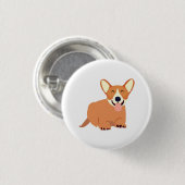 Hund, Tier, Kunst Button (Vorne & Hinten)