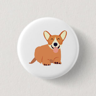 Hund, Tier, Kunst Button
