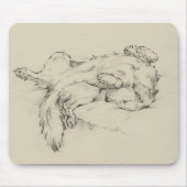 Hund Tired Mousepad (Vorne)