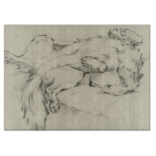 Hund Tired Schneidebrett