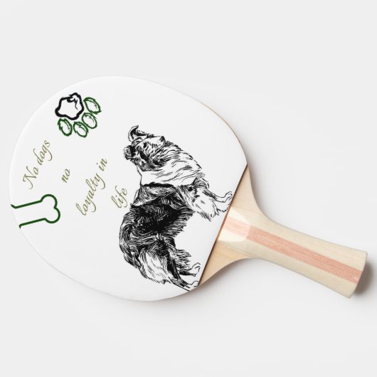 Hund Tischtennis Schläger (Seitenansicht)