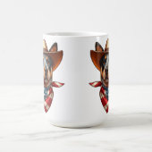 Hund tragen einen Hut und eine amerikanische Flagg Kaffeetasse (Mittel)