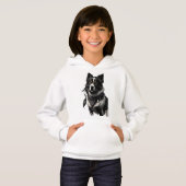 Hund, Träumer, Amulet, Talisman, Hoodie (Vorne ganz)