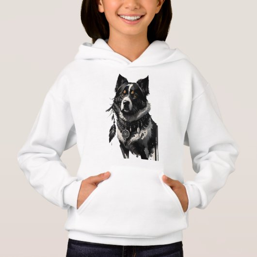 Hund, Träumer, Amulet, Talisman, Hoodie (Vorderseite)