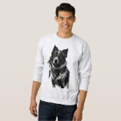 Hund, Träumer, Amulet, Talisman, Sweatshirt (Vorne ganz)