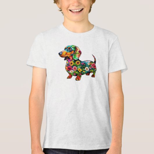 Hund Tri-Blend Shirt (Vorderseite)