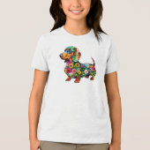 Hund Tri-Blend Shirt (Vorderseite)