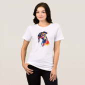 Hund Tri-Blend Shirt (Vorderseite voll)