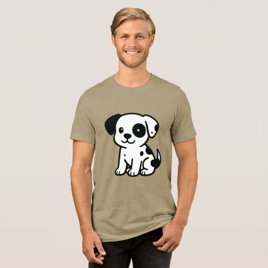 Hund Tri-Blend Shirt (Vorderseite voll)